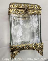 MaxSold Auction: Tall Gothic Style Glass With Gold Filagree Lidded Casket - Toronto (Ontario, Canada) PARTNER MANAGED Reseller Online Auction - Railside Road