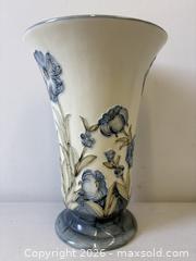 MaxSold Auction: Unsigned Tube-Lined Blue Poppies Moorcroft McIntyre Florian Ware Style Circular Footed Vase - Toronto (Ontario, Canada) PARTNER MANAGED Reseller Online Auction - Railside Road