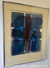 MaxSold Auction: Vintage 1971 Abstract Modernist Framed Litho Artist Signed  #1/2  - Toronto (Ontario, Canada) PARTNER MANAGED Reseller Online Auction - Railside Road