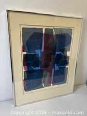 MaxSold Auction: Vintage 1971 Abstract Modernist Framed Litho Artist Signed  #1/2  - Toronto (Ontario, Canada) PARTNER MANAGED Reseller Online Auction - Railside Road