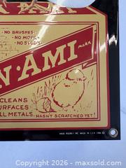 MaxSold Auction: Vintage Bon-Ami Porcelain Enamel Steel Advertising Sign “Hasn't Scratched Yet” By Ande Rooney - Toronto (Ontario, Canada) PARTNER MANAGED Reseller Online Auction - Railside Road