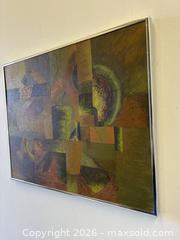 MaxSold Auction: Vintage Framed Earthy Hued Abstract Oil Painting On Canvas - Toronto (Ontario, Canada) PARTNER MANAGED Reseller Online Auction - Railside Road