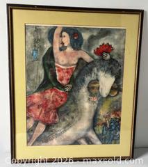 MaxSold Auction: Vintage "The Circus" by Marc Chagall Originally Painted In 1931 Stedelijk Museum Amsterdam Large Framed Art Print  - Toronto (Ontario, Canada) PARTNER MANAGED Reseller Online Auction - Railside Road