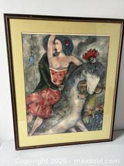 MaxSold Auction: Vintage "The Circus" by Marc Chagall Originally Painted In 1931 Stedelijk Museum Amsterdam Large Framed Art Print  - Toronto (Ontario, Canada) PARTNER MANAGED Reseller Online Auction - Railside Road