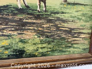 MaxSold Auction: Wood Framed Pastoral Cows In Field Oil Painting On Canvas Artist Signed B McGuey 1985https://spiritofthehills.org/project/barb-mcguey/ - Toronto (Ontario, Canada) PARTNER MANAGED Reseller Online Auction - Railside Road