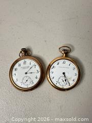 MaxSold Auction: Lot of 2 Open-Face Mechanical Pocket Watches - San Jose (California, USA) SELLER MANAGED Estate Sale Online Auction -  E Humboldt