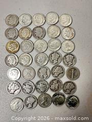 MaxSold Auction: Lot of 36–40 United States Mercury Dimes, 90% Silver - San Jose (California, USA) SELLER MANAGED Estate Sale Online Auction -  E Humboldt