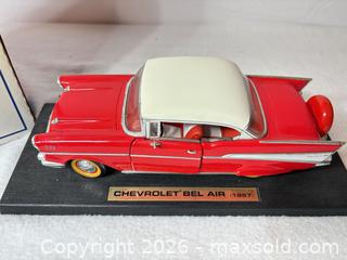 MaxSold Auction: 1:24 Diecast 1957 Chevrolet Bel Air, Red/White - Sunnyvale (California, USA) SELLER MANAGED Reseller Online Auction - Reseda Drive
