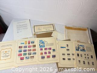 MaxSold Auction: Calhoun's Collectors Society Stamp Album Pages (US, 1948–1964) - Sunnyvale (California, USA) SELLER MANAGED Reseller Online Auction - Reseda Drive