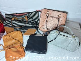 MaxSold Auction: Lot of 4–6 Handbags: Totes, Clutches & Crossbodies - Sunnyvale (California, USA) SELLER MANAGED Reseller Online Auction - Reseda Drive