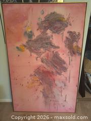 MaxSold Auction: Large "Breakthru" 1983 Acrylic Painting on Canvas Artist Signed Judy Singer 67 inches high - Brampton (Ontario, Canada) SELLER MANAGED Downsizing Online Auction - Lakecrest Trail