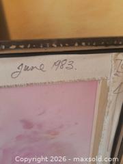 MaxSold Auction: Large "Breakthru" 1983 Acrylic Painting on Canvas Artist Signed Judy Singer 67 inches high - Brampton (Ontario, Canada) SELLER MANAGED Downsizing Online Auction - Lakecrest Trail