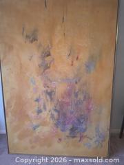 MaxSold Auction: Very Large "Carousel" 1983 Acrylic Painting on Canvas Artist Signed Judy Singer 73" tall  - Brampton (Ontario, Canada) SELLER MANAGED Downsizing Online Auction - Lakecrest Trail