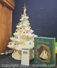 MaxSold Auction: Vintage ceramic Christmas tree,  Waterford ornament  - Hatboro (Pennsylvania, USA) PARTNER MANAGED Estate Sale Online Auction - Jacksonville Road
