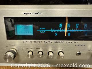 MaxSold Auction: RadioShack Realistic STA-75 Stereo Receiver - Cambridge (Massachusetts, USA) SELLER MANAGED Moving Online Auction - Hamilton Street