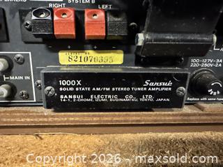 MaxSold Auction: Sansui 1000X Integrated Amplifier with AM/FM Tuner - Cambridge (Massachusetts, USA) SELLER MANAGED Moving Online Auction - Hamilton Street