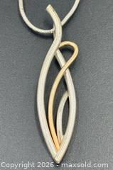 MaxSold Auction: 925 Italian Sterling Silver Chain w Gold Toned Pendant  - Esquimalt (British Columbia, Canada) PARTNER MANAGED Reseller Online Auction -  Lampson Street