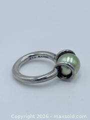 MaxSold Auction: 925 Sterling Silver Green Pearl Solitaire Ring Size 4.5 - Esquimalt (British Columbia, Canada) PARTNER MANAGED Reseller Online Auction -  Lampson Street