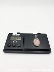 MaxSold Auction: 925 Sterling Silver Rose Quartz Pendant 10.9g - Esquimalt (British Columbia, Canada) PARTNER MANAGED Reseller Online Auction -  Lampson Street