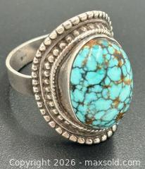 MaxSold Auction: 925 Sterling Silver Turquoise Ring Size 7.5 - Esquimalt (British Columbia, Canada) PARTNER MANAGED Reseller Online Auction -  Lampson Street