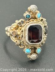 MaxSold Auction: Antique Garnet Ring Size 5 - Esquimalt (British Columbia, Canada) PARTNER MANAGED Reseller Online Auction -  Lampson Street