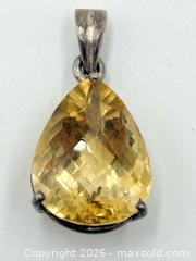MaxSold Auction: Citrine Sterling Silver 925 Pendant  - Esquimalt (British Columbia, Canada) PARTNER MANAGED Reseller Online Auction -  Lampson Street