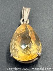 MaxSold Auction: Citrine Sterling Silver 925 Pendant  - Esquimalt (British Columbia, Canada) PARTNER MANAGED Reseller Online Auction -  Lampson Street