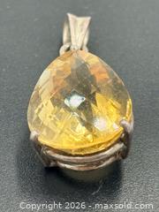 MaxSold Auction: Citrine Sterling Silver 925 Pendant  - Esquimalt (British Columbia, Canada) PARTNER MANAGED Reseller Online Auction -  Lampson Street