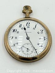 MaxSold Auction: D.E BLACK Gold Fill Pocket Watch 2.5”  - Esquimalt (British Columbia, Canada) PARTNER MANAGED Reseller Online Auction -  Lampson Street