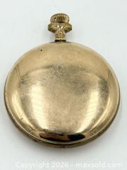 MaxSold Auction: D.E BLACK Gold Fill Pocket Watch 2.5”  - Esquimalt (British Columbia, Canada) PARTNER MANAGED Reseller Online Auction -  Lampson Street