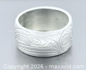 MaxSold Auction: First Nations Sterling Silver Ring Size 7.5 - Esquimalt (British Columbia, Canada) PARTNER MANAGED Reseller Online Auction -  Lampson Street