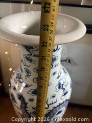 MaxSold Auction: Large Chinese Blue and White Dragon Vase - Esquimalt (British Columbia, Canada) PARTNER MANAGED Reseller Online Auction -  Lampson Street