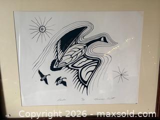 MaxSold Auction: “Leader" by Woodland Ojibwe artist Norman Knott - Esquimalt (British Columbia, Canada) PARTNER MANAGED Reseller Online Auction -  Lampson Street