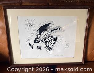 MaxSold Auction: “Leader" by Woodland Ojibwe artist Norman Knott - Esquimalt (British Columbia, Canada) PARTNER MANAGED Reseller Online Auction -  Lampson Street