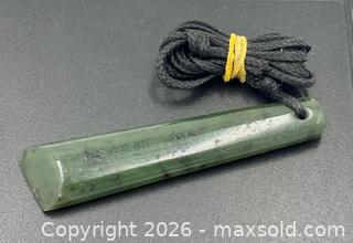 MaxSold Auction: M?ori Green Stone Pendant  - Esquimalt (British Columbia, Canada) PARTNER MANAGED Reseller Online Auction -  Lampson Street