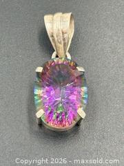 MaxSold Auction: Mystic Topaz 925 Sterling Silver Pendant  - Esquimalt (British Columbia, Canada) PARTNER MANAGED Reseller Online Auction -  Lampson Street