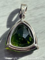 MaxSold Auction: Peridot 925 Sterling Silver Pendant  - Esquimalt (British Columbia, Canada) PARTNER MANAGED Reseller Online Auction -  Lampson Street
