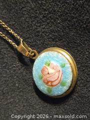 MaxSold Auction: Antique Guilloche Enamel Pendant  - Loyalist (Ontario, Canada) SELLER MANAGED Downsizing Online Auction - Somerset Drive