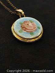 MaxSold Auction: Antique Guilloche Enamel Pendant  - Loyalist (Ontario, Canada) SELLER MANAGED Downsizing Online Auction - Somerset Drive