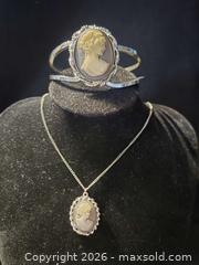 MaxSold Auction: Vintage Cameo Bangle and Necklace  - Loyalist (Ontario, Canada) SELLER MANAGED Downsizing Online Auction - Somerset Drive