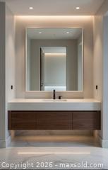 MaxSold Auction: 31.5'' Nuoro Elegant white frame mirror (New in the original sealed packaging) - Toronto (Ontario, Canada) SELLER MANAGED Reseller Online Auction - Magnetic Drive