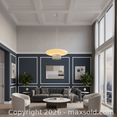 MaxSold Auction: Murano white Glass with crystals Light fixture (New in the original sealed packaging) - Toronto (Ontario, Canada) SELLER MANAGED Reseller Online Auction - Magnetic Drive