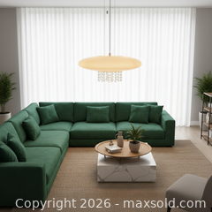 MaxSold Auction: Murano white Glass with crystals Light fixture (New in the original sealed packaging) - Toronto (Ontario, Canada) SELLER MANAGED Reseller Online Auction - Magnetic Drive