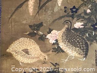 MaxSold Auction: Framed Asian Print of Quail - Douglas (Massachusetts, USA) PARTNER MANAGED Estate Sale Online Auction - Southwest Main Street