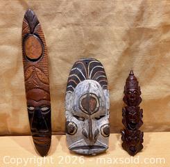 MaxSold Auction: Indonesian and African Hand-carved Faces - Douglas (Massachusetts, USA) PARTNER MANAGED Estate Sale Online Auction - Southwest Main Street