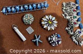MaxSold Auction: Jewelry including Scarabs and Afghan Necklace.  - Douglas (Massachusetts, USA) PARTNER MANAGED Estate Sale Online Auction - Southwest Main Street