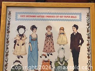 MaxSold Auction: Pair Framed Cut-out Doll Prints - Douglas (Massachusetts, USA) PARTNER MANAGED Estate Sale Online Auction - Southwest Main Street