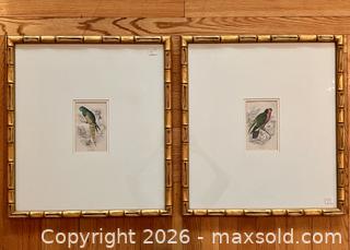 MaxSold Auction: Pair Hand-colored Edward Lear Engravings  - Douglas (Massachusetts, USA) PARTNER MANAGED Estate Sale Online Auction - Southwest Main Street