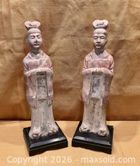 MaxSold Auction: Pair Tall Chinese Funerary Figures - Douglas (Massachusetts, USA) PARTNER MANAGED Estate Sale Online Auction - Southwest Main Street