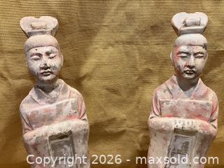 MaxSold Auction: Pair Tall Chinese Funerary Figures - Douglas (Massachusetts, USA) PARTNER MANAGED Estate Sale Online Auction - Southwest Main Street
